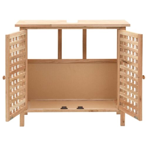 Sink Cabinet Solid Walnut Wood 66x29x61cm - Image 2