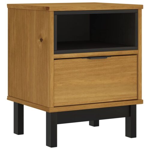 Bedside Cabinet FLAM 40x35x50cm Solid Wood Pine - Image 2
