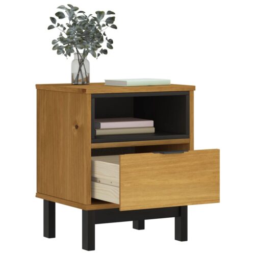 Bedside Cabinet FLAM 40x35x50cm Solid Wood Pine - Image 3