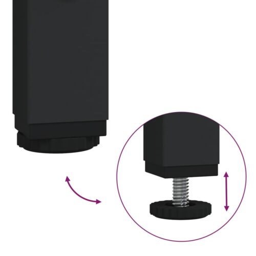 Side Tables 2pcs Black 40x40x40cm Engineered Wood - Image 8