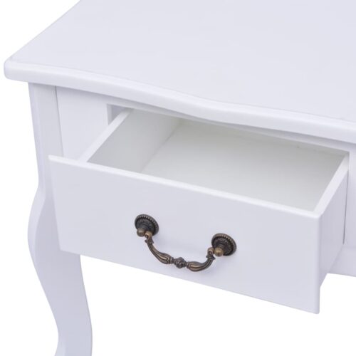 Bedside Cabinet MDF White - Image 3