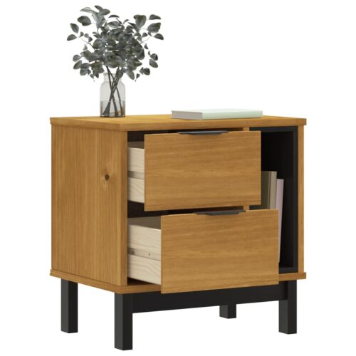 Bedside Cabinet FLAM 49x35x50cm Solid Wood Pine - Image 3