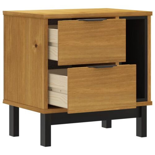Bedside Cabinet FLAM 49x35x50cm Solid Wood Pine - Image 4