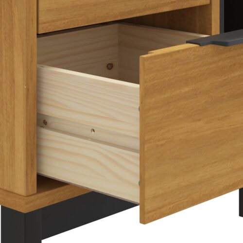Bedside Cabinet FLAM 49x35x50cm Solid Wood Pine - Image 8