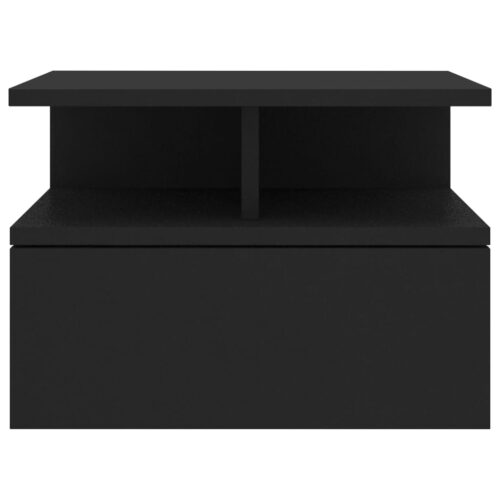 Floating Nightstands 2pcs Black 40x31x27cm Engineered Wood - Image 4