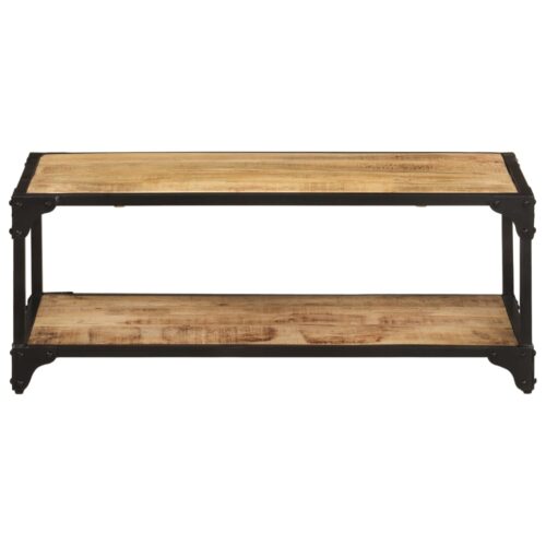Coffee Table 90x45x35cm Solid Rough Mango Wood - Image 2