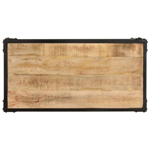 Coffee Table 90x45x35cm Solid Rough Mango Wood - Image 4