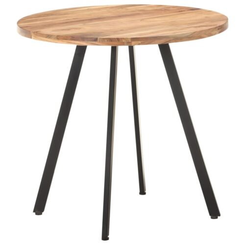Dining Table 80cm Solid Acacia Wood - Image 5