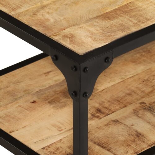 Coffee Table 90x45x35cm Solid Rough Mango Wood - Image 6