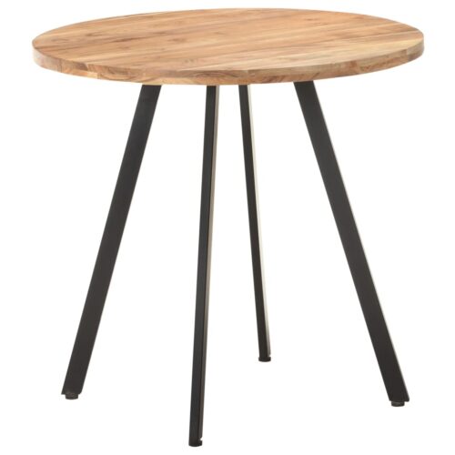 Dining Table 80cm Solid Acacia Wood - Image 6