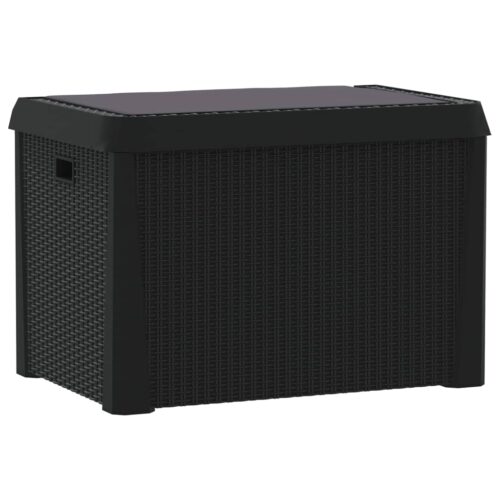 Garden Storage Box with Seat Cushion Anthracite 125L PP - Image 8