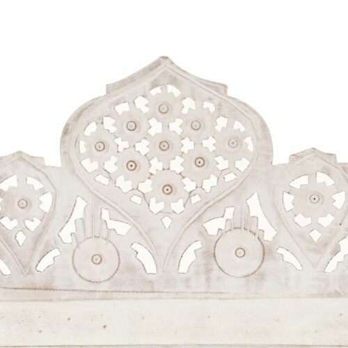 Hand carved 4-Panel Room Divider White 160x165cm Solid Mango Wood - Image 3