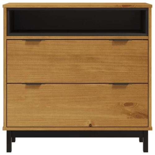 Drawer Cabinet FLAM 80x40x80cm Solid Wood Pine - Image 5
