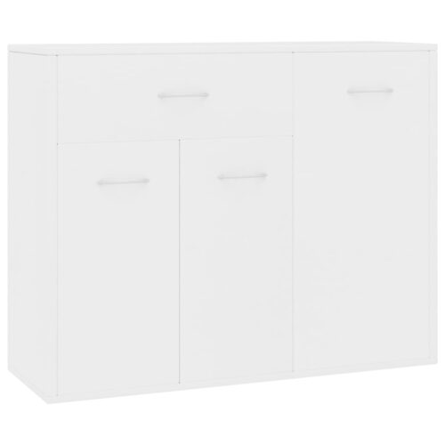 Sideboard White 88x30x70cm Engineered Wood - Image 2