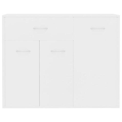 Sideboard White 88x30x70cm Engineered Wood - Image 5