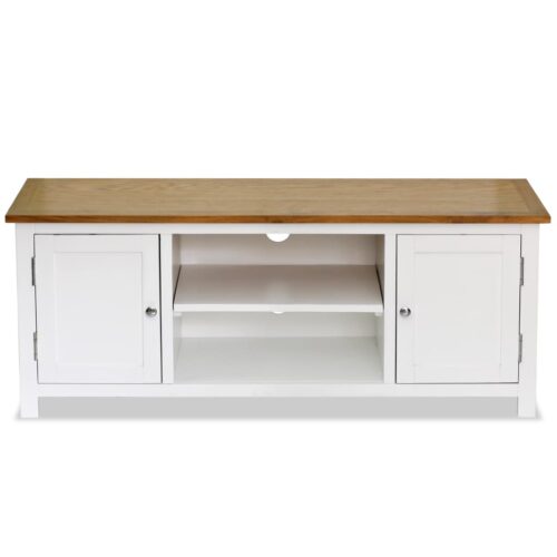TV Cabinet 120x35x48cm Solid Oak Wood - Image 3