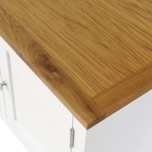 TV Cabinet 120x35x48cm Solid Oak Wood - Image 5