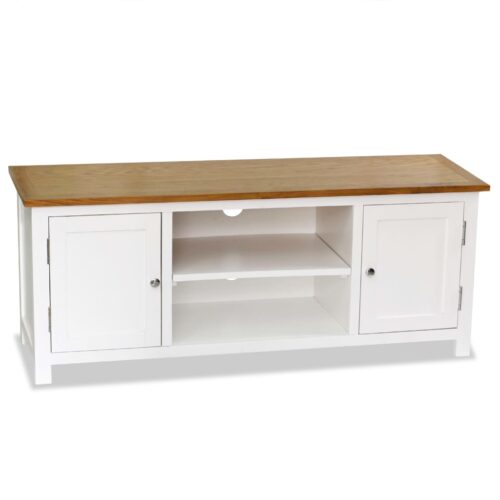 TV Cabinet 120x35x48cm Solid Oak Wood - Image 7