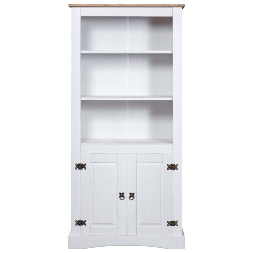 Cupboard Mexican Pine Corona Range White 80x40x170cm - Image 2