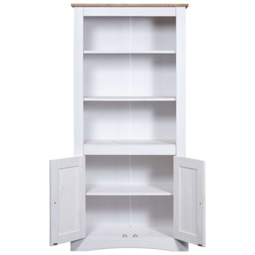 Cupboard Mexican Pine Corona Range White 80x40x170cm - Image 3