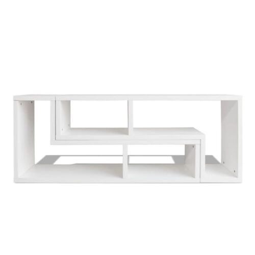 TV Cabinet Double L-Shaped White - Image 4