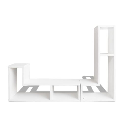 TV Cabinet Double L-Shaped White - Image 6