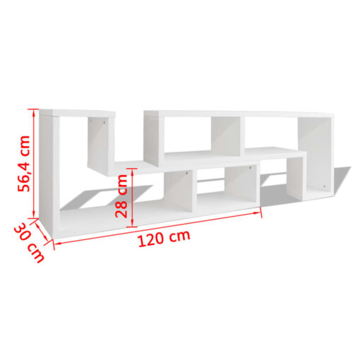 TV Cabinet Double L-Shaped White - Image 7