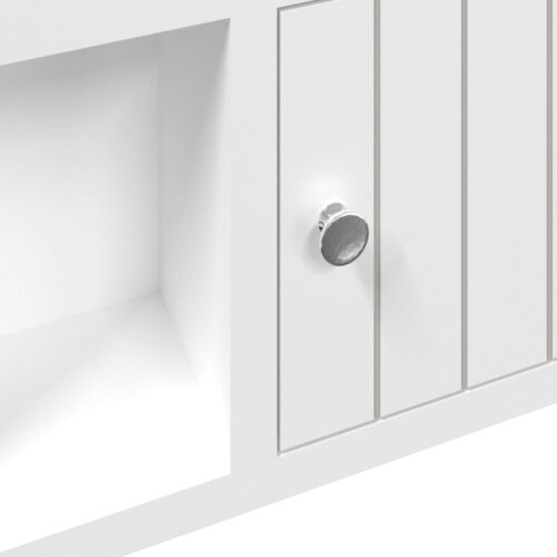 Key Cabinet White 40x8.5x20cm Engineered Wood Steel - Image 9