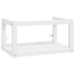 Wall-Mounted Bathroom Vanity Wash Basin Sink Frame Black 40x38x31cm Iron