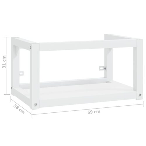 Wall-Mounted Bathroom Vanity Wash Basin Sink Frame Black 40x38x31cm Iron - Image 7