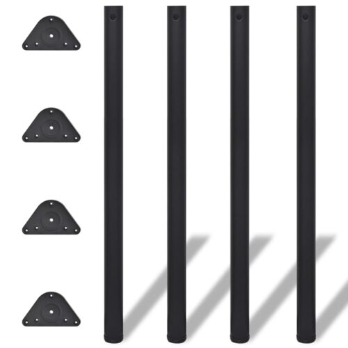 4pcs Adjustable Table Legs Black 1100mm