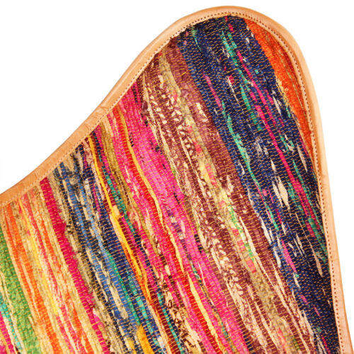 Butterfly Chair Multicolour Chindi Fabric - Image 8