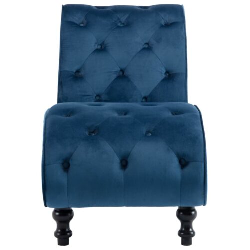 Chaise Lounge Blue Velvet - Image 3