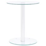 Coffee Table Transparent 40cm Tempered Glass