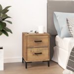 Bedside Cabinet Brown 36x30x45cm Solid Pinewood