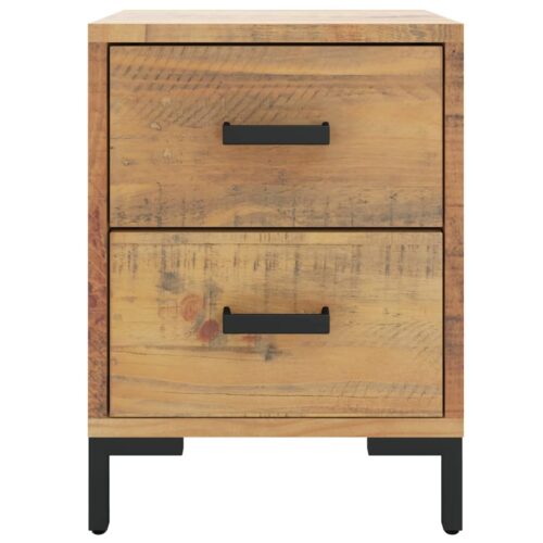 Bedside Cabinet Brown 36x30x45cm Solid Pinewood - Image 3