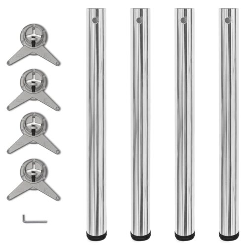 4pcs Adjustable Table Legs Chrome 710mm