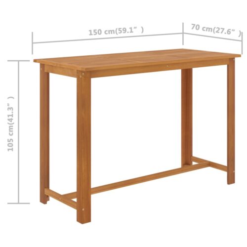 7-Piece Garden Bar Set Grey - Image 11