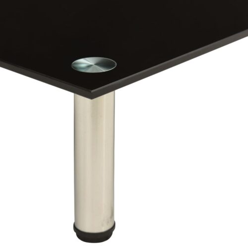 TV Stand Black 80x35x17cm Tempered Glass - Image 4