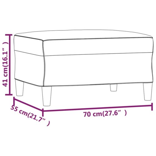 Footstool Dark Grey 70x55x41cm Fabric - Image 7