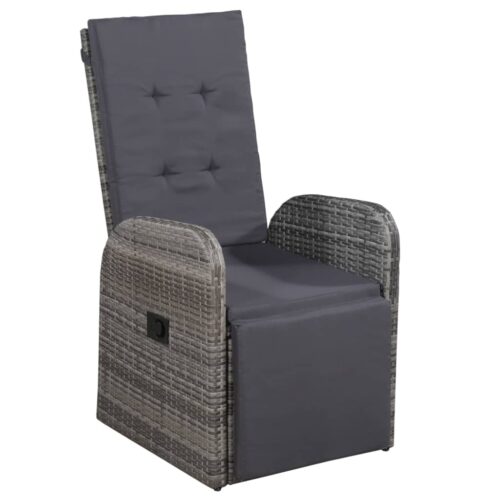 5-Piece Garden Dining Set Grey - Image 3