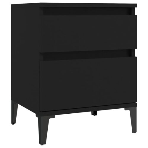 Bedside Cabinets 2pcs Black 40x35x50cm - Image 5