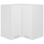 Hanging Corner Cabinet White 57x57x60cm Engineered Wood