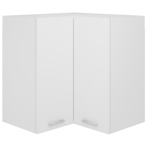 Hanging Corner Cabinet White 57x57x60cm Engineered Wood
