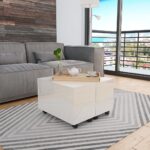 Coffee Table High Gloss White 60x60x35cm Engineered Wood
