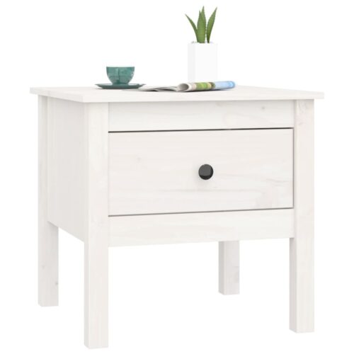 Side Tables 2pcs White 50x50x49cm Solid Wood Pine - Image 6