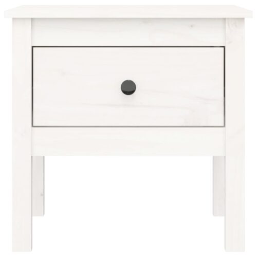 Side Tables 2pcs White 50x50x49cm Solid Wood Pine - Image 8