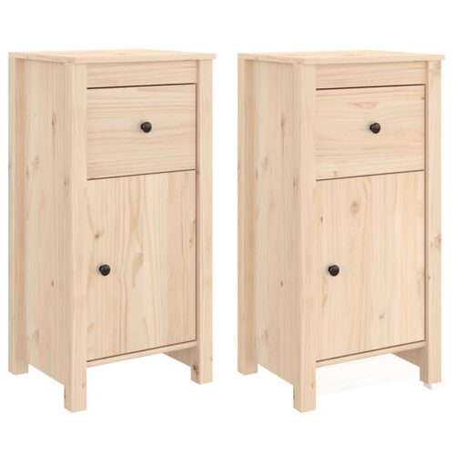 Sideboards 2pcs 40x35x80cm Solid Wood Pine - Image 2