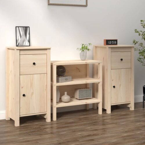 Sideboards 2pcs 40x35x80cm Solid Wood Pine - Image 12