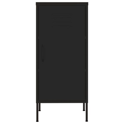 Industrial Steel Storage Cabinet Locker Rack Shelf Table Black 42.5x35x101.5cm - Image 3